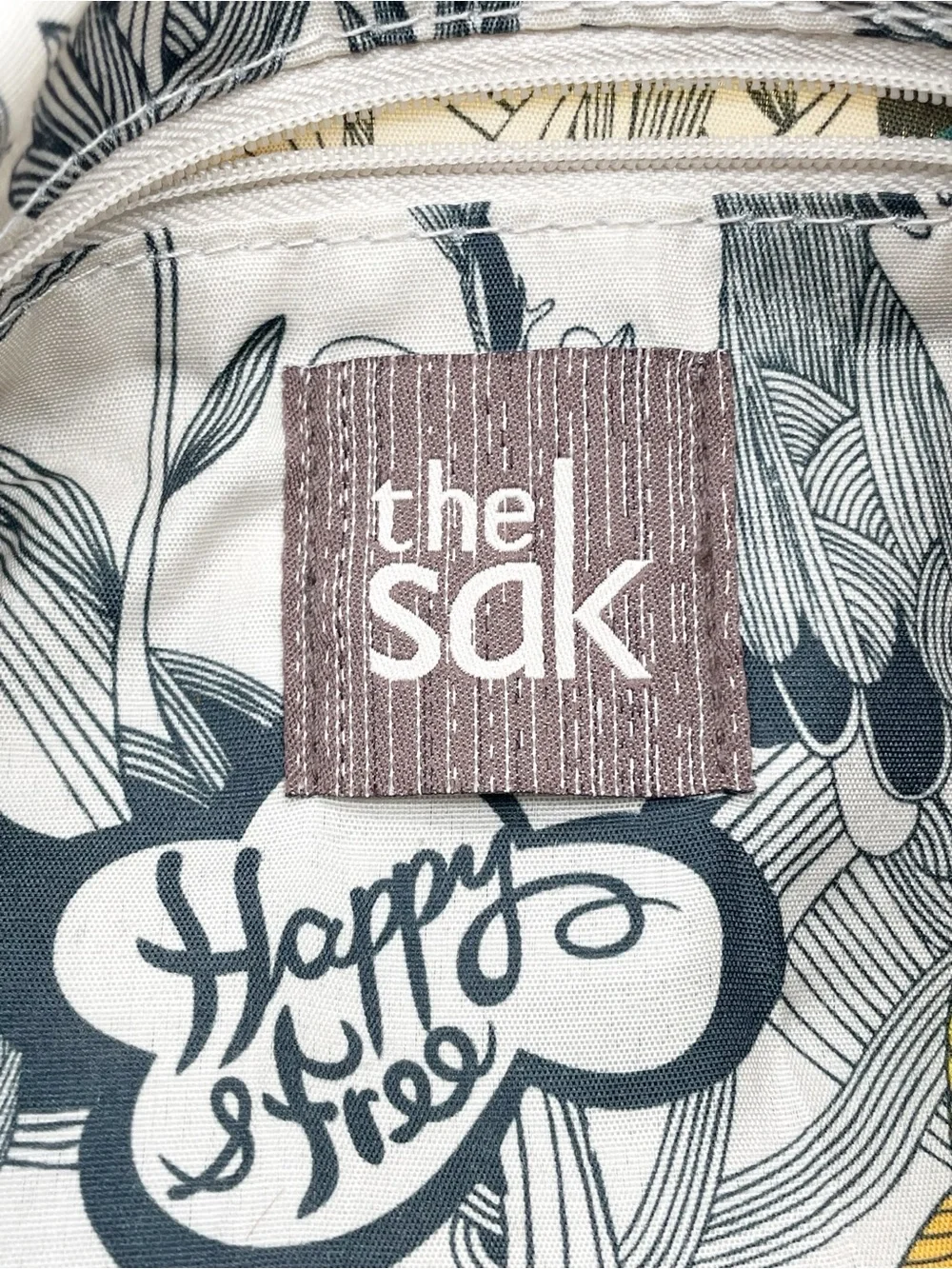 The Sak Kendra Hobo Shoulder Bag Mustard Yellow Leather Slouchy Zip Pocket Purse